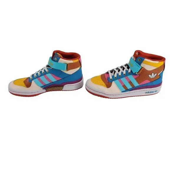 Limited Edition Adidas High‎ Top Sneakers Sz 6 Multicolored Kidcore Streetwear